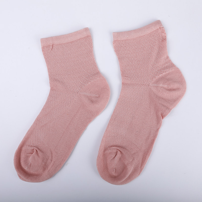 부드러운 대나무 섬유 나일론 가방, 얇은 작은 다이아몬드 캐주얼 여성 양말, 손바느질 여성 양말 WSD1689
